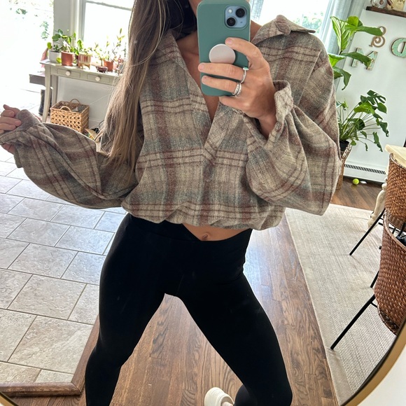 70s vintage international women’s labor union 100% wool cropped collared shirt - Picture 14 of 14